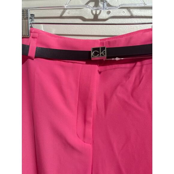 Calvin Klein Women's Pink Plus Size Mid-Rise Wide Leg Dress Pants Size 18W NWT - Picture 3 of 8